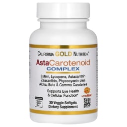 California Gold Nutrition アスタカロテノイド コンプレックス ルテイン、リコピン、アスタキサンチン、ビタミンA配合 ベジカプセル30粒