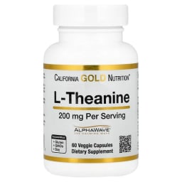 California Gold Nutrition L-テアニン アルファウェーブ®配合 200mg ベジカプセル60粒