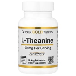 California Gold Nutrition L-テアニン AlphaWave® 100mg ベジカプセル60粒
