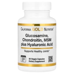 California Gold Nutrition グルコサミン コンドロイチン MSM プラス ヒアルロン酸 ベジカプセル60粒