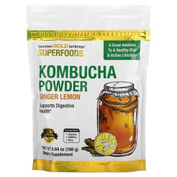California Gold Nutrition スーパーフーズ コンブチャパウダー ジンジャーレモン 160g