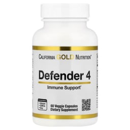 California Gold Nutrition ディフェンダー4、ビタミンC、ビタミンD、亜鉛&セレン配合、ベジカプセル60粒