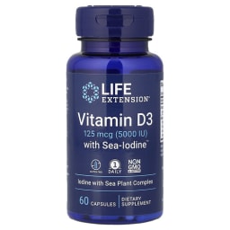 Life Extension ビタミンD3 ウィズ シーアイオダイン™ カプセル60粒