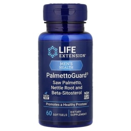 Life Extension, Men's Health, PalmettoGuard®, ソウパルメット、ネットルルート、ベータシトステロール、ソフトジェル60粒
