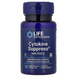 Life Extension, Cytokine Suppress® with EGCG, ベジタリアンカプセル30粒