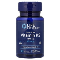 Life Extension ロー・ドーズ ビタミンK2 (MK-7) 45mcg ソフトジェル90粒