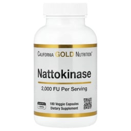 California Gold Nutrition ナットウキナーゼ プロテアーゼ酵素 2,000 FU ベジカプセル180粒
