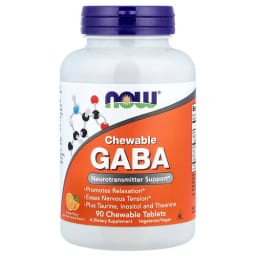 NOW Foods チューアブル GABA オレンジ味 90タブレット
