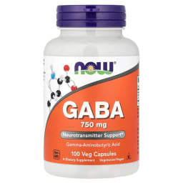 NOW Foods GABA 750mg ベジカプセル100粒