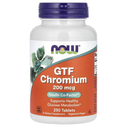 NOW Foods GTF クロミウム 200mcg 250タブレット