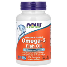 NOW Foods オメガ3フィッシュオイル 1,000mg (EPA180mg/DHA120mg) ソフトジェル100粒