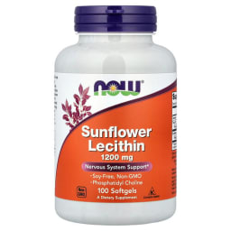 NOW Foods サンフラワーレシチン 1,200mg ソフトジェル100粒