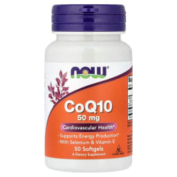 NOW Foods CoQ10 with セレニウム & ビタミンE ソフトジェル50粒