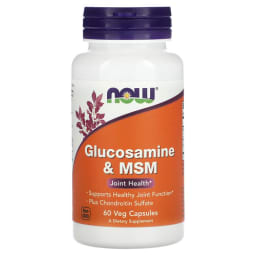 NOW Foods グルコサミン&MSM チョンドロイチン硫酸配合 ベジカプセル60粒
