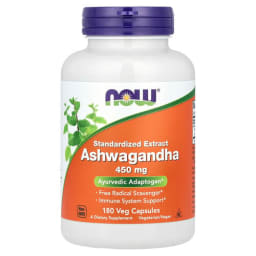 NOW Foods アシュワガンダ スタンダード抽出物 450mg ベジカプセル180粒