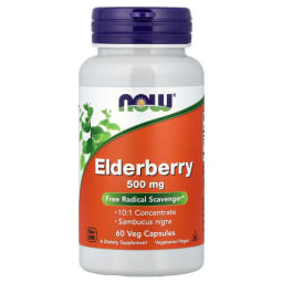 NOW Foods エルダーベリー 500mg ベジカプセル60粒