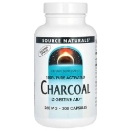 Source Naturals 100% ピュア アクティベーテッド チャコール 260mg 200粒