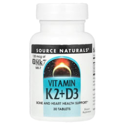 Source Naturals, ビタミンK2+D3, タブレット30粒