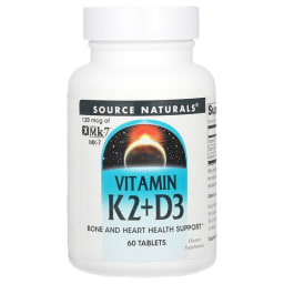 Source Naturals ビタミンK2 + D3 60粒タブレット