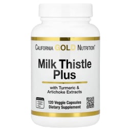California Gold Nutrition ミルクシスル プラス ウコンエキス&アーティチョークエキス配合 ベジカプセル120粒