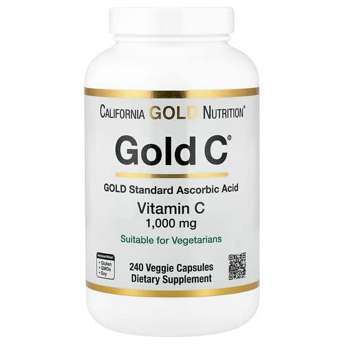 California Gold California Gold Nutrition Gold C®、USPグレードビタミンC、1,000 mg、ベジカプセル240粒 パッケージ画像