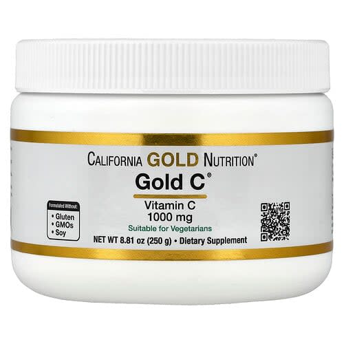 California Gold California Gold Nutrition Gold C® パウダー USPグレード ビタミンC 1,000mg 250g パッケージ画像