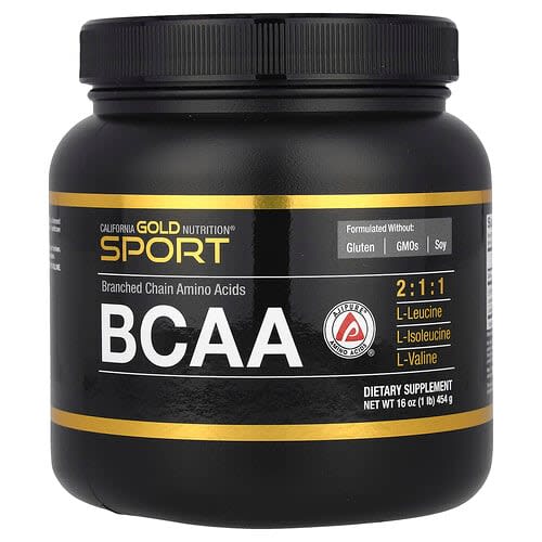 California Gold California Gold Nutrition スポーツ BCAA パウダー AjiPure® (L-ロイシン、L-イソロイシン、L-バリン配合) 454g パッケージ画像