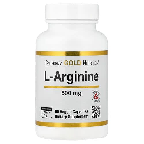 California Gold California Gold Nutrition, L-アルギニン 500mg、ベジカプセル60粒 パッケージ画像