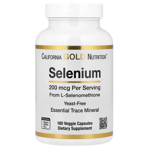 California Gold California Gold Nutrition セレニウム L-セレノメチオニン 酵母フリー 200mcg ベジカプセル180粒 パッケージ画像