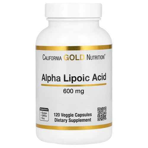 California Gold California Gold Nutrition アルファリポ酸 600mg ベジカプセル120粒 パッケージ画像