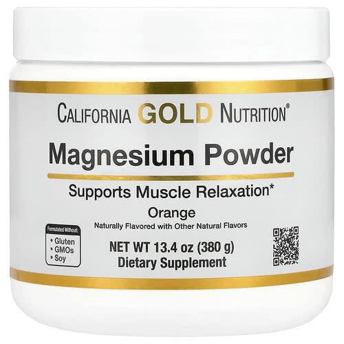 California Gold California Gold Nutrition マグネシウムパウダー飲料 オレンジ味 13.4 oz (380g) パッケージ画像
