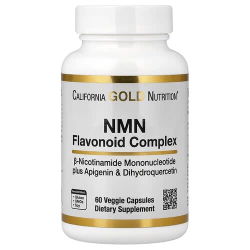 California Gold California Gold Nutrition NMN フラボノイド コンプレックス アピゲニン&ジヒドロクエルセチン配合 ベジカプセル60粒 パッケージ画像