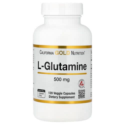 California Gold California Gold Nutrition L-グルタミン AjiPure® ベジカプセル120粒（1粒あたり500mg） パッケージ画像