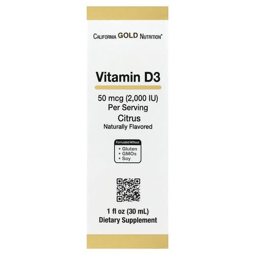 California Gold California Gold Nutrition ビタミンD3 シトラス 50mcg(2,000IU) 30ml パッケージ画像