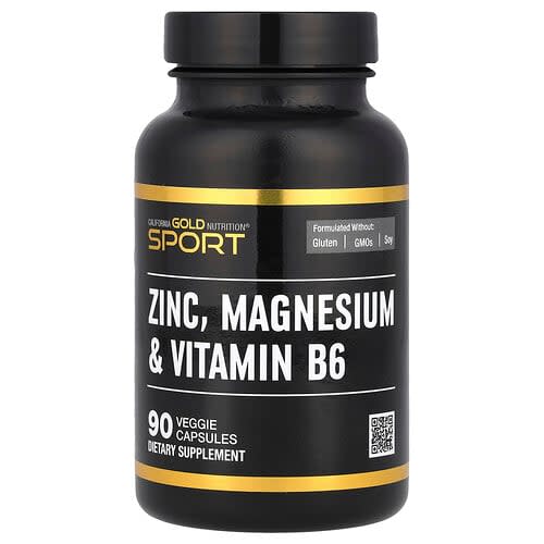 California Gold California Gold Nutrition スポーツ 亜鉛・マグネシウム・ビタミンB6 ベジカプセル90粒 パッケージ画像