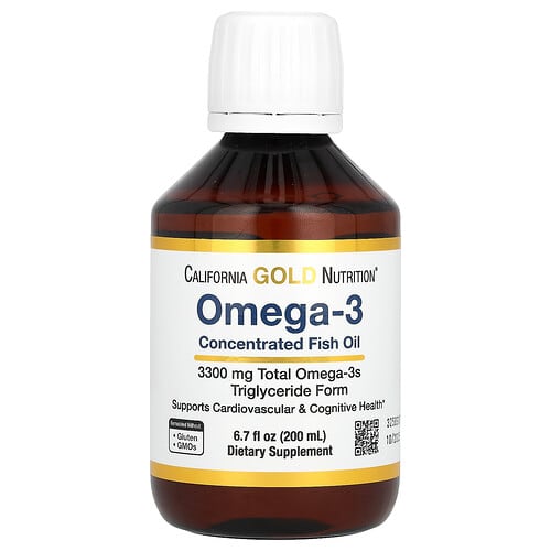California Gold California Gold Nutrition オスロメガ® オメガ3フィッシュオイル エクストラストレングス ナチュラルレモン味 200ml パッケージ画像