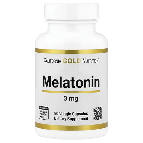California Gold California Gold Nutrition メラトニン 3 mg ベジカプセル90粒 パッケージ画像