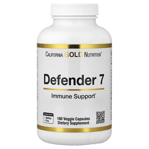 California Gold California Gold Nutrition Defender 7 免疫サポート ベジカプセル180粒 パッケージ画像