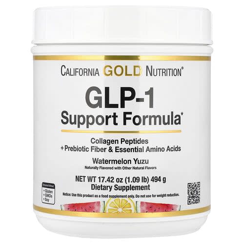 California Gold California Gold Nutrition GLP-1 サポート フォーミュラ コラーゲンペプチド配合 スイカユズ風味 494g パッケージ画像