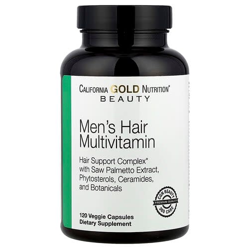 California Gold California Gold Nutrition ビューティ メンズヘア マルチビタミン ベジカプセル120粒 パッケージ画像