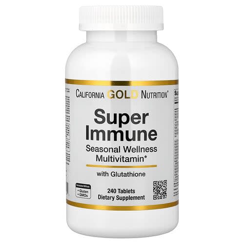 California Gold California Gold Nutrition スーパーイミューン 季節の健康マルチビタミン タブレット240粒 パッケージ画像