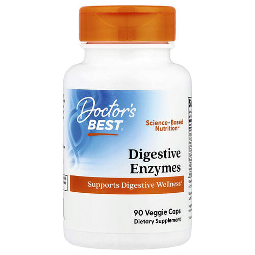 Doctor's Best Doctor's Best, ディジェスティブ エンザイムス, ベジカプセル90粒 パッケージ画像