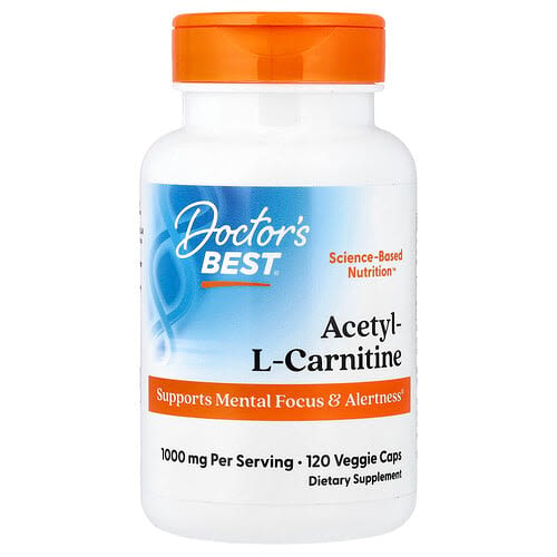 Doctor's Best Doctor's Best、アセチル-L-カルニチン、ベジカプセル120粒(1粒500mg) パッケージ画像
