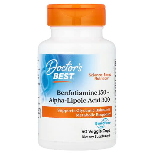 Doctor's Best Doctor's Best ベンフォチアミン150 + アルファリポ酸300 ベジカプセル60粒 パッケージ画像