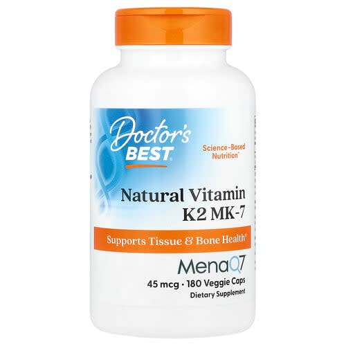 Doctor's Best Doctor's Best ナチュラルビタミンK2 MK-7 45mcg ベジカプセル180粒 パッケージ画像