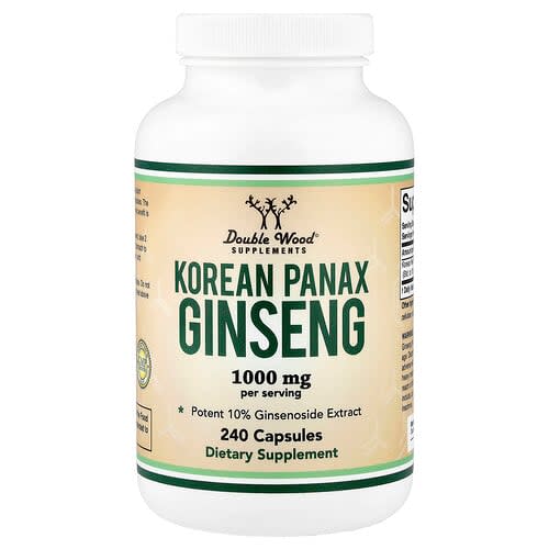 Double Wood Supplements Double Wood Supplements コリアンパナックスジンセン 240カプセル(1カプセルあたり500mg) パッケージ画像