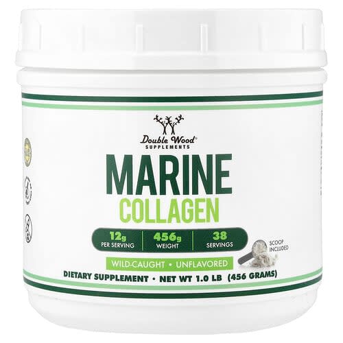 Double Wood Supplements Double Wood Supplements マリンコラーゲン 無味 1lb(456g) パッケージ画像