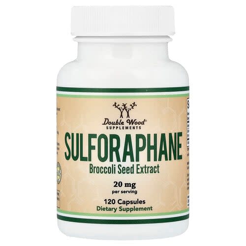 Double Wood Supplements Double Wood Supplements スルフォラファン 120粒(1粒あたり10mg) パッケージ画像