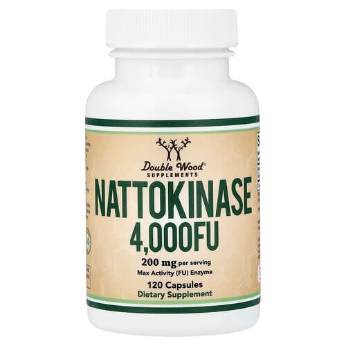 Double Wood Supplements Double Wood Supplements ナットウキナーゼ 120カプセル(1カプセルあたり100mg(2,000FU)) パッケージ画像
