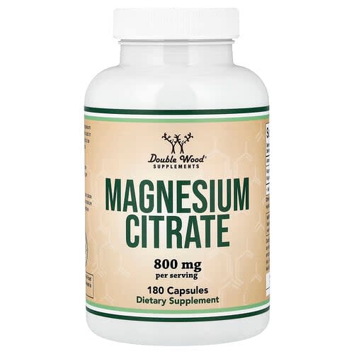 Double Wood Supplements Double Wood Supplements マグネシウムシトレート 180カプセル（1カプセルあたり400mg） パッケージ画像